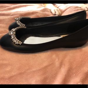 Badgley Mischka jewel flats